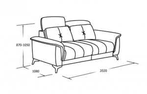 Модульный увеличенный двухместный диван AMARENO Vero