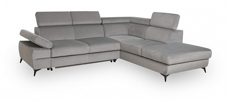 Двухместный раскладной угловой раскладной диван с оттоманкой и ящиком для белья Dahlia 2RCL-X90K1STP ver. 1