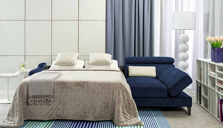 Раскладной угловой диван со спальным местом и ящиком для белья TULIPANO Vero Torino 2627