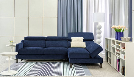 Металлокаркасный угловой диван с ящиком TULIPANO Vero