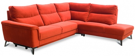Оранжевый угловой диван с ящиком для белья VERBENA Vero