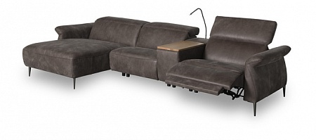 Трансформер угловой диван с реклайнером и баром FREESIA Vero
