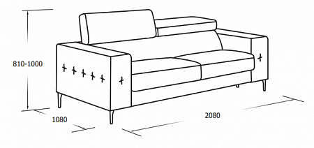 Двухместный раскладной 3-местный раскладной диван MUSCARI Vero