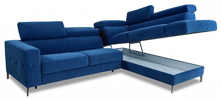 Раскладной угловой раскладной диван с оттоманкой и ящиком для белья MUSCARI Vero