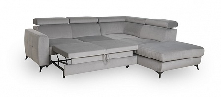 Двухместный раскладной угловой раскладной диван с оттоманкой и ящиком для белья Dahlia 2RCL-X90K1STP ver. 2