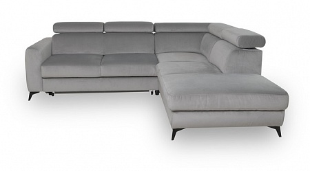 Металлокаркасный угловой раскладной диван с оттоманкой и ящиком для белья Dahlia 2RCL-X90K1STP ver. 2