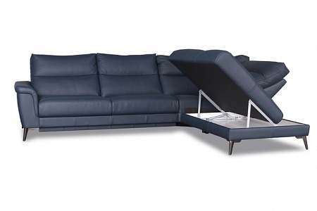 Раскладной угловой диван со спальным местом и ящиком для белья VERBENA Vero