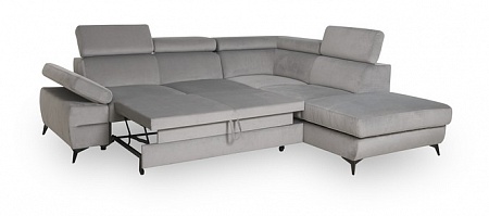 Большой угловой раскладной диван с оттоманкой и ящиком для белья Dahlia 2RCL-X90K1STP ver. 1