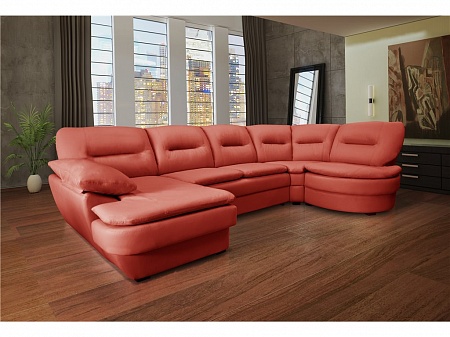 Красный кожаный диван купить в Челябинске в интернет-магазине