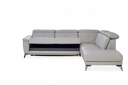 Выкатной угловой диван со спальным местом и ящиком для белья AMARENO Vero