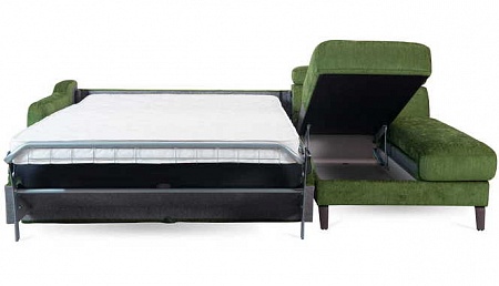 Раскладывающийся вперед угловой диван со спальным местом и ящиком для белья TULIPANO Vero