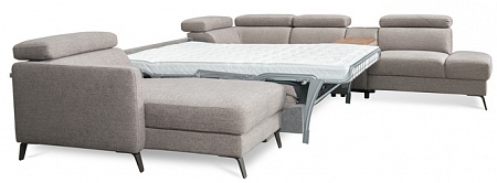 П-образный диван буквой П со спальным местом, ящиками для хранения и минибаром TULIPANO Vero