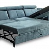 Угловой раскладной диван с оттоманкой и ящиком для белья Aloe 2RCL-1SWP