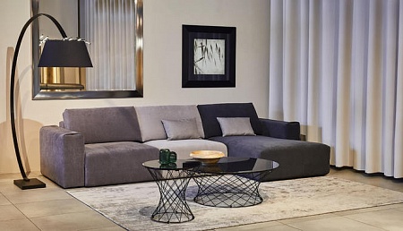 Серый угловой диван с оттоманкой Avena 1,5NL-1,5N0-1,5NWP